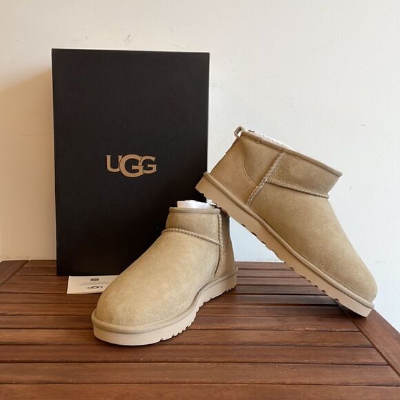 UGG Shoes - UGG Classic Ultra Mini Boots Mustard Seed Men Size 10 Women Size 11